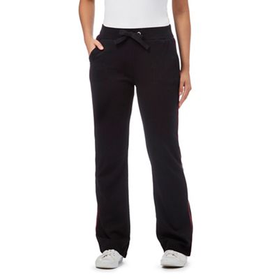 Maine New England Black side piped jogging bottoms